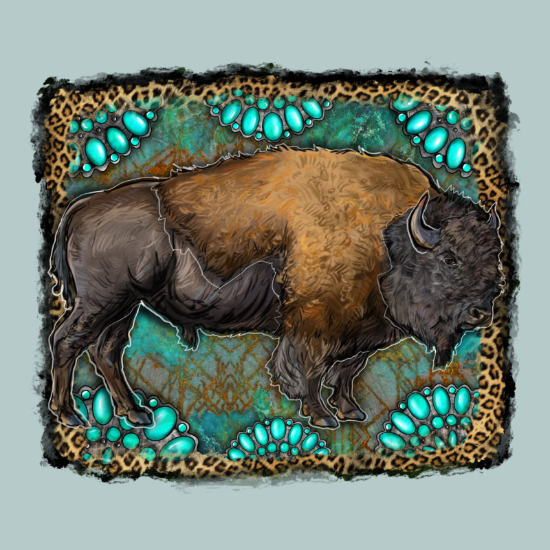 Bison With Gemstone Background Heavy Core Tee by RanaPortraitStore | Teevron