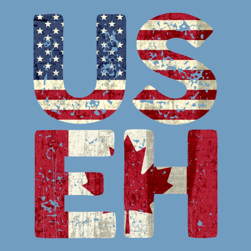 Canada Us Eh American Canadian Flag Vintage America Colors Patriotic G Urban Heavy Tee by linhVisuals | Teevron