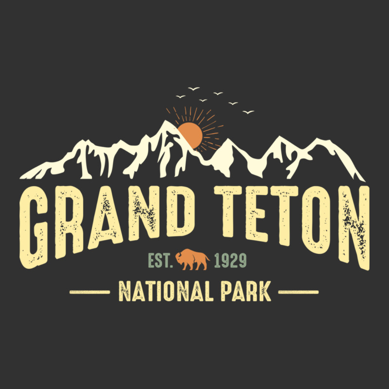 Grand Teton National Park Est 1929 Vinage Wyoming Mountains Graphic Urban Heavy Tee by linhVisuals | Teevron