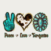 Peace Love Turquoise Zipper Hoodie | Teevron