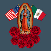 Our Lady Virgen De Guadalupe Mexican American Flag Holiday Urban Heavy Tee | Teevron