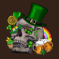 St Patrick's Day Boho Skull Heavy Core Tee | Teevron