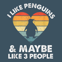 I Like Penguins And 3 People Vintage Urban Heavy Tee | Teevron