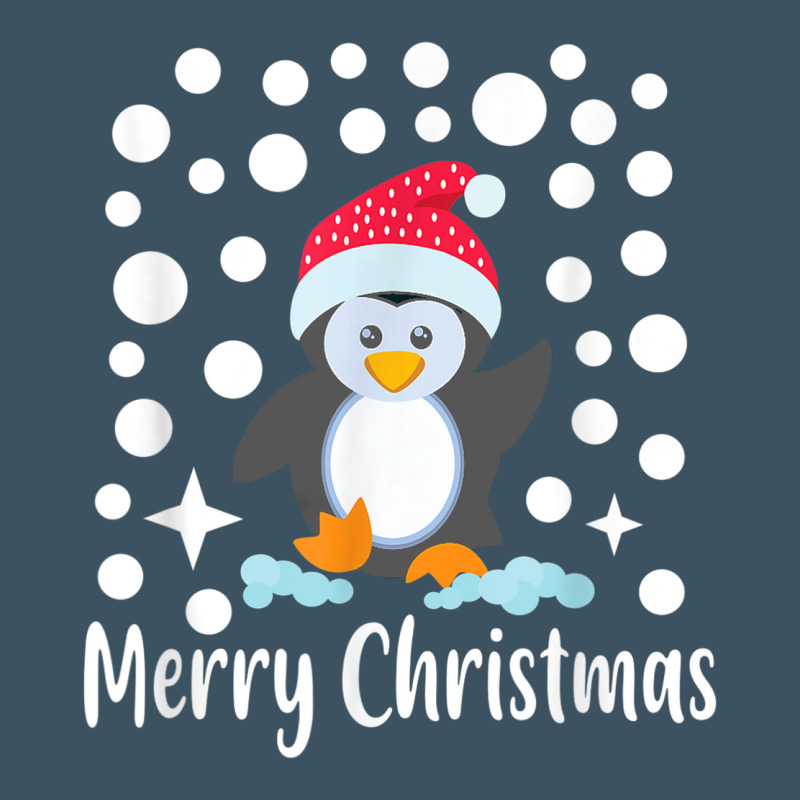 Penguin Merry Christmas With Snow Urban Heavy Tee by linhVisuals | Teevron