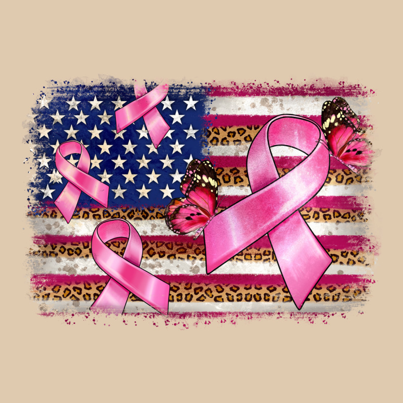 Breast Cancer American Flag Background Classic Tee by BarkalooDesign | Teevron