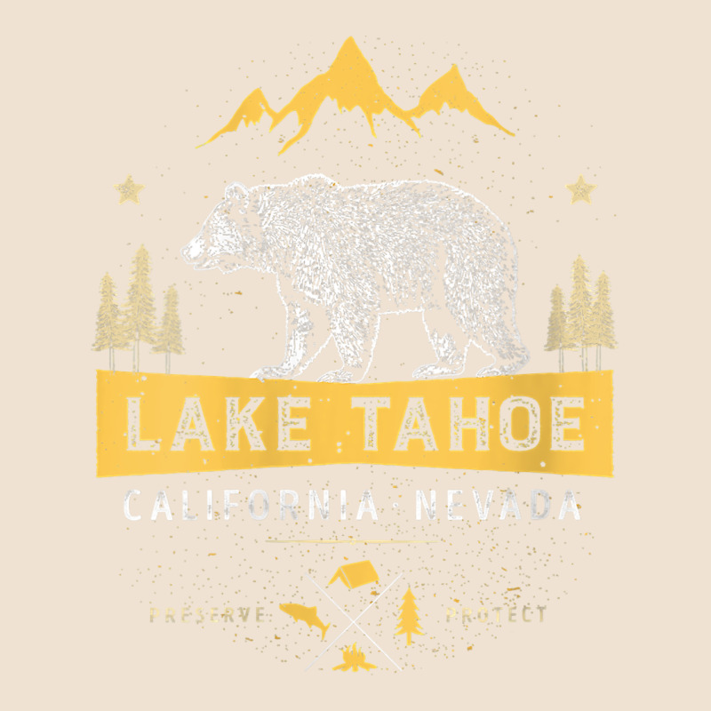 Womens Lake Tahoe National Park California Nevada Vintage Bear Men V N Urban Heavy Tee by linhVisuals | Teevron