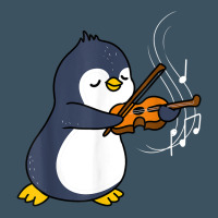 Penguin Playing Violin Animal Urban Heavy Tee | Teevron