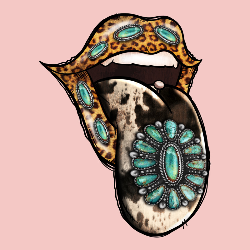 Turquoise Gemstone Leopard Cowhide Tongue Urban Heavy Tee by Jasminsmagicworld | Teevron