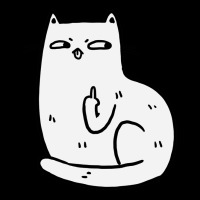 Cat Giving The Finger Urban Heavy Tee | Teevron
