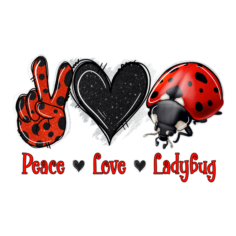 Peace Love Ladybug Zipper Hoodie by Jasminsmagicworld | Teevron