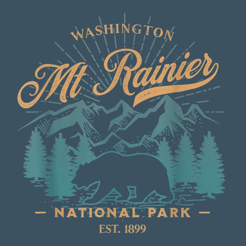 Mount Rainier National Park Washington Usa Vacation Hiking Urban Heavy Tee by linhVisuals | Teevron