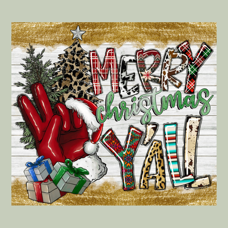 Merry Christmas Y'all Ladies Tee by CowhideDigitalArt | Teevron