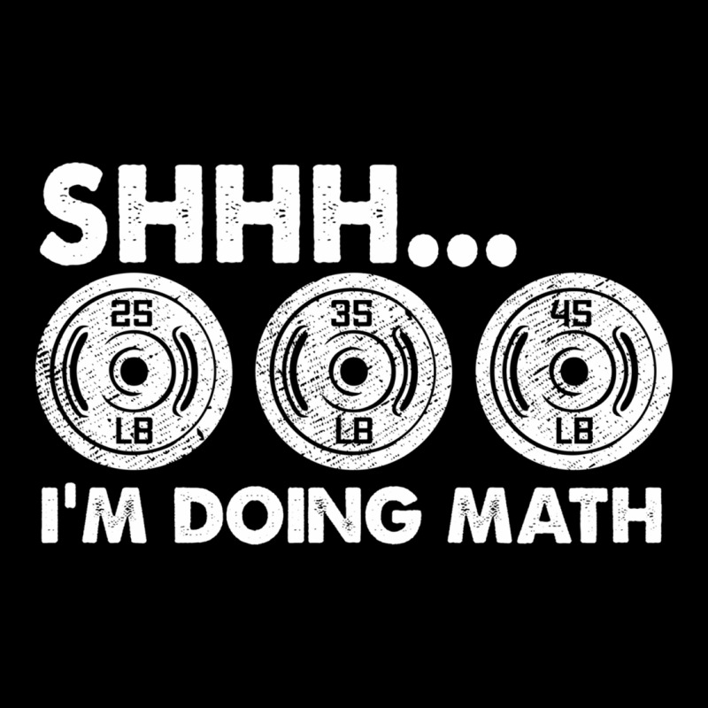 Shhh I'm Doing Math Gym Funny Bodybuilding Weightlifting Humor Quote Urban Heavy Tee by linhVisuals | Teevron