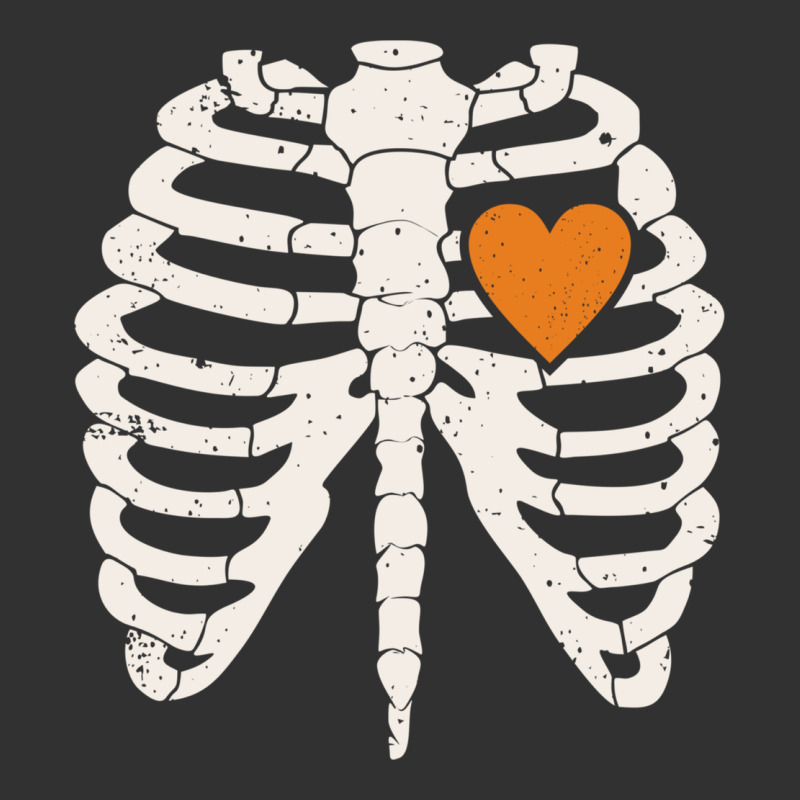 Skeleton Rib Case Orange Pumpkin Heart Vintage Halloween Anatomy Costu Urban Heavy Tee by linhVisuals | Teevron