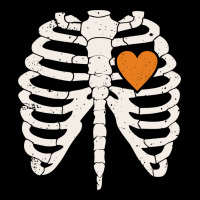 Skeleton Rib Case Orange Pumpkin Heart Vintage Halloween Anatomy Costu Urban Heavy Tee | Teevron