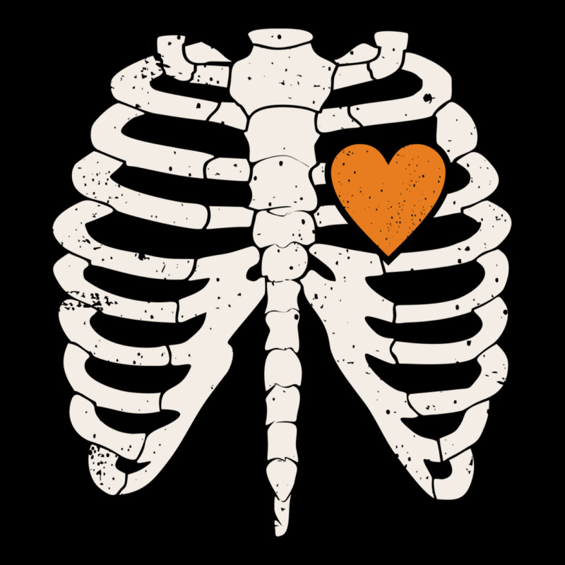 Skeleton Rib Case Orange Pumpkin Heart Vintage Halloween Anatomy Costu Urban Heavy Tee by linhVisuals | Teevron