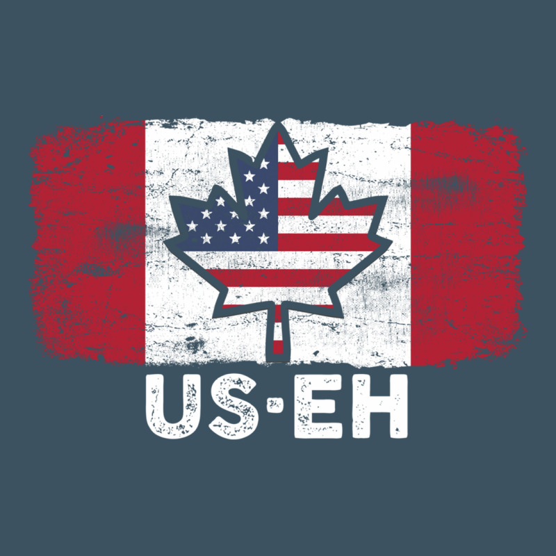 Us Eh American Canadian Flag Canada Day Leaf With Usa Flag Inside Urban Heavy Tee by linhVisuals | Teevron