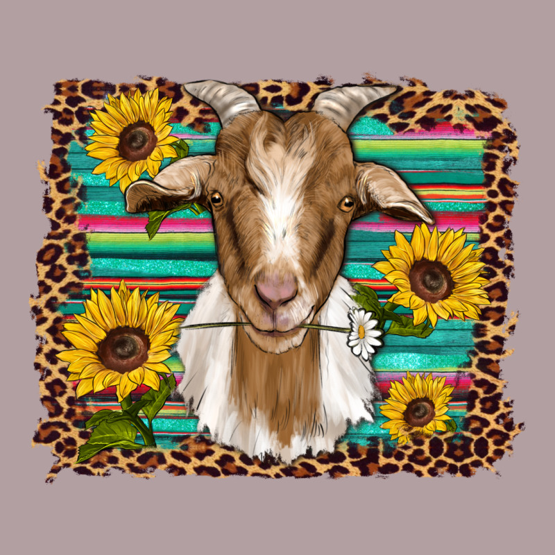 Goat Daisy Sunflowers Leopard Serape Glitter Vintage Hoodie by Artiststas | Teevron
