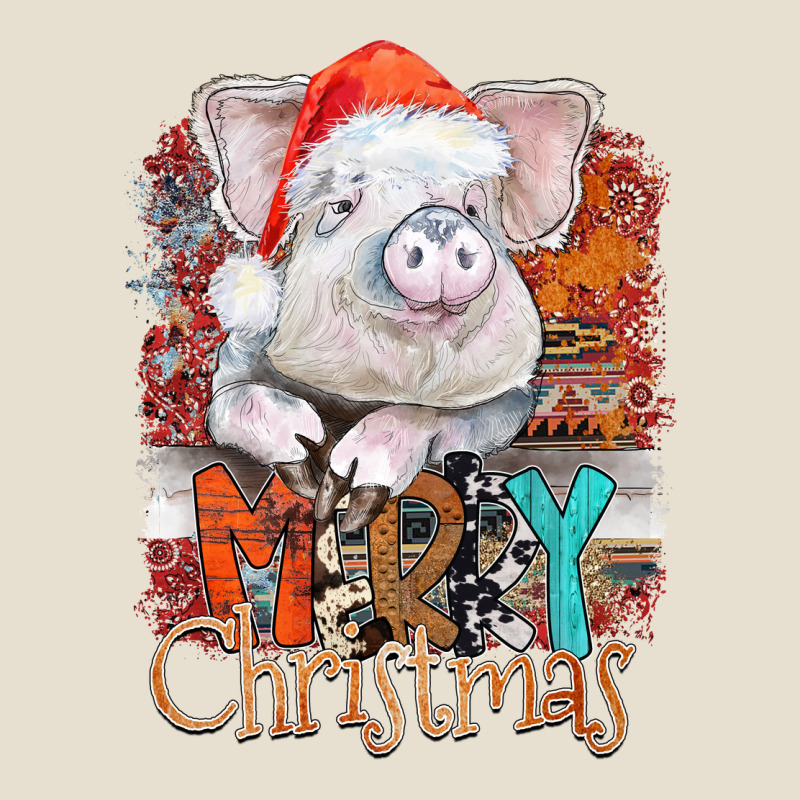 Merry Christmas Pig Urban Heavy Tee by CowhideDigitalArt | Teevron