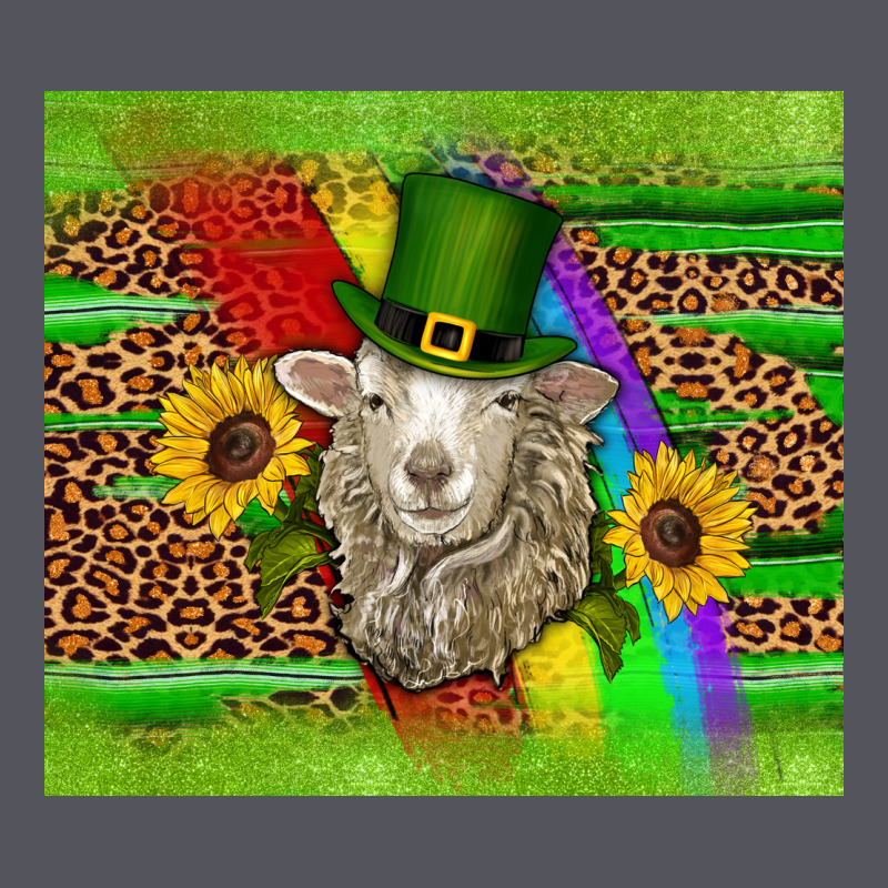 St Patricks Sheep Sunflowers Rainbow Serape Leopard Glitter Vintage Hoodie by Artiststas | Teevron