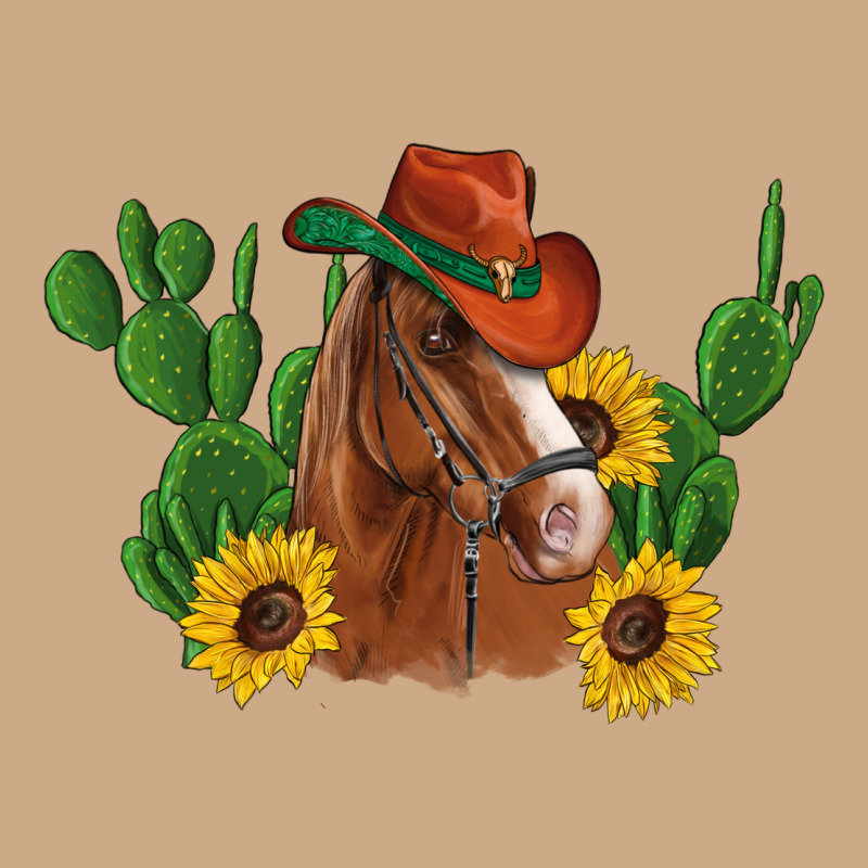 Western Horse Cowboy Hat Cactus Sunflowers Vintage Hoodie by Artiststas | Teevron