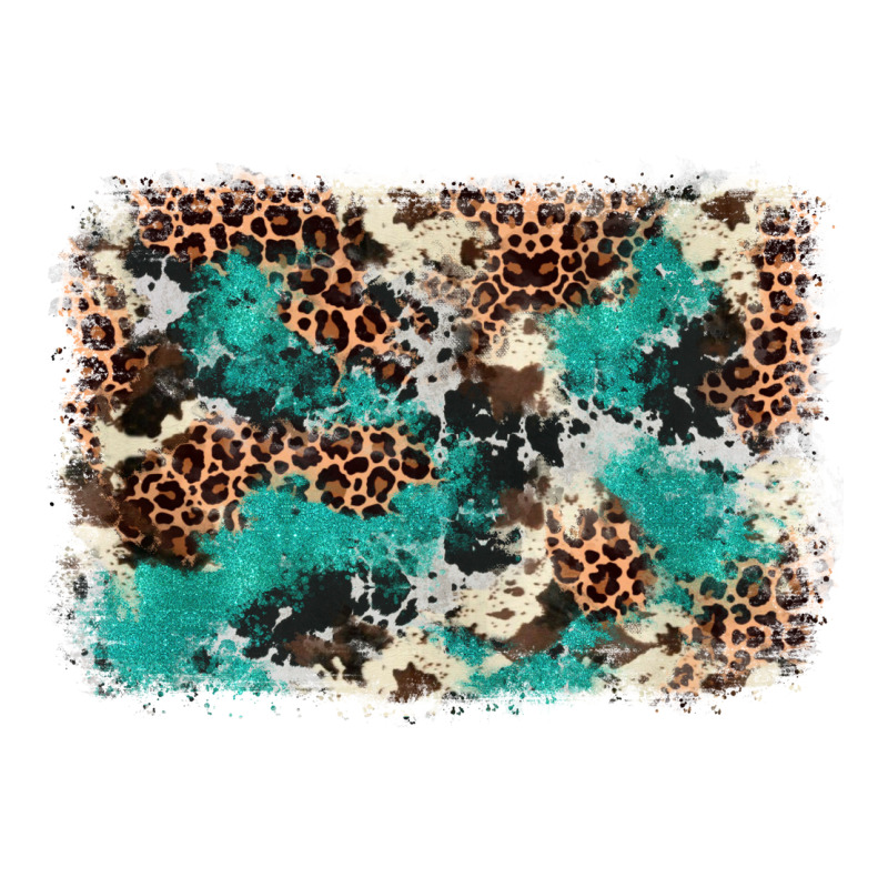 Cowhide Turquoise Glitter Premium Tee by FaDigitalArtStudio | Teevron