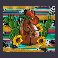 Western Horse Cowboy Hat Cactus Sunflowers Glitter Cowhide Serape Turq Vintage Hoodie | Teevron