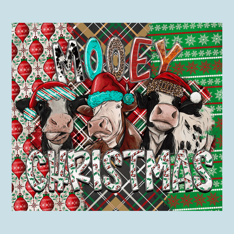 Mooey Christmas Ladies Tee by CowhideDigitalArt | Teevron