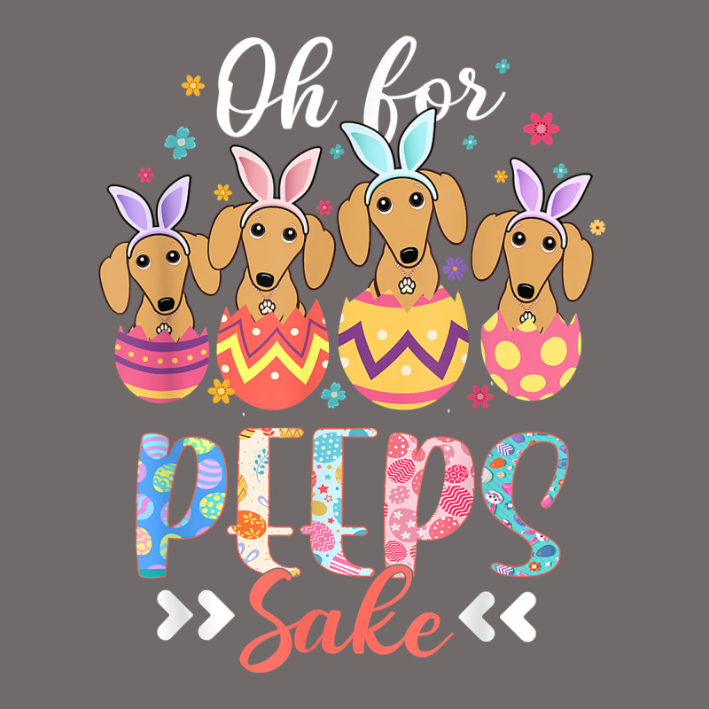 Oh For Peeps Sake Funny Easter Dachshund Bunny Ear Egg T Shirt Urban Heavy Tee by linhVisuals | Teevron