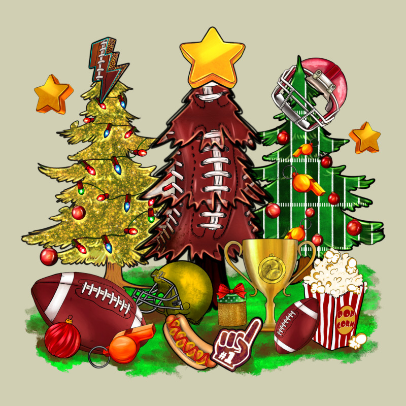 Christmas With American Football Trees Bbs Heavy Core Tee by BundleAndBundleShop | Teevron