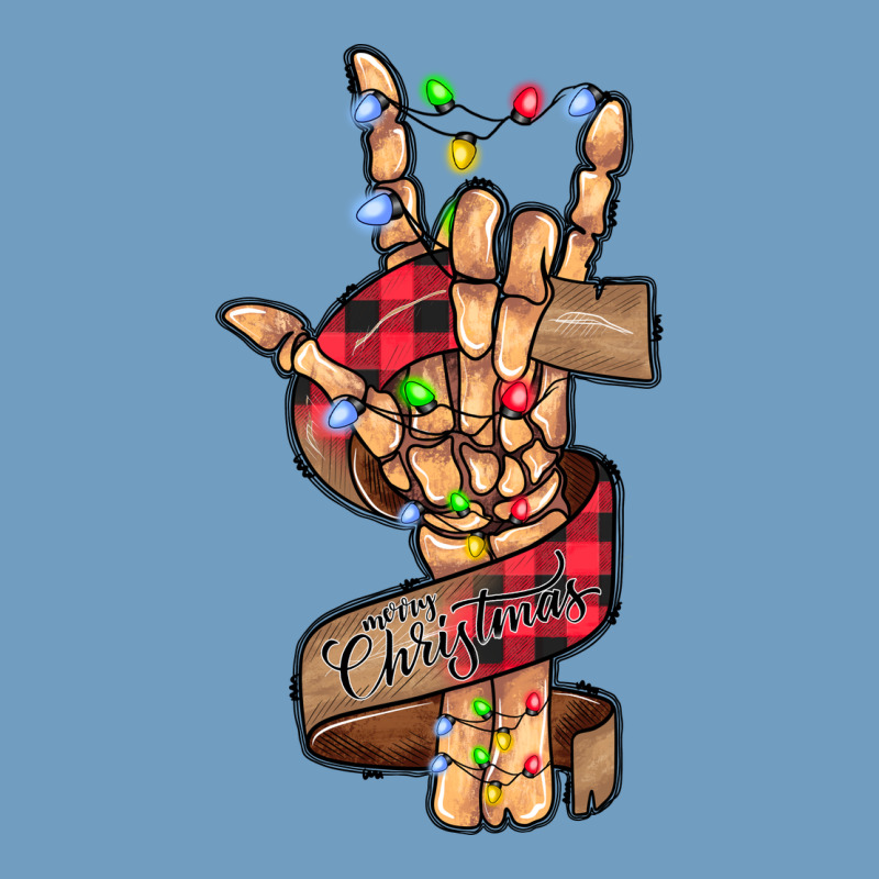 Merry Christmas Skeleton Hand Urban Heavy Tee by CowhideDigitalArt | Teevron