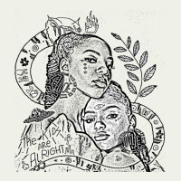 Chloe X Halle Playing One Off At Sob Black White Urban Heavy Tee | Teevron