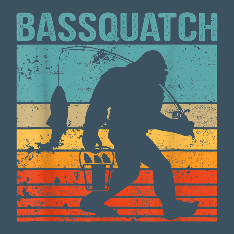 Bassquatch! Funny Bigfoot Fishing Outdoor Retro Urban Heavy Tee by linhVisuals | Teevron