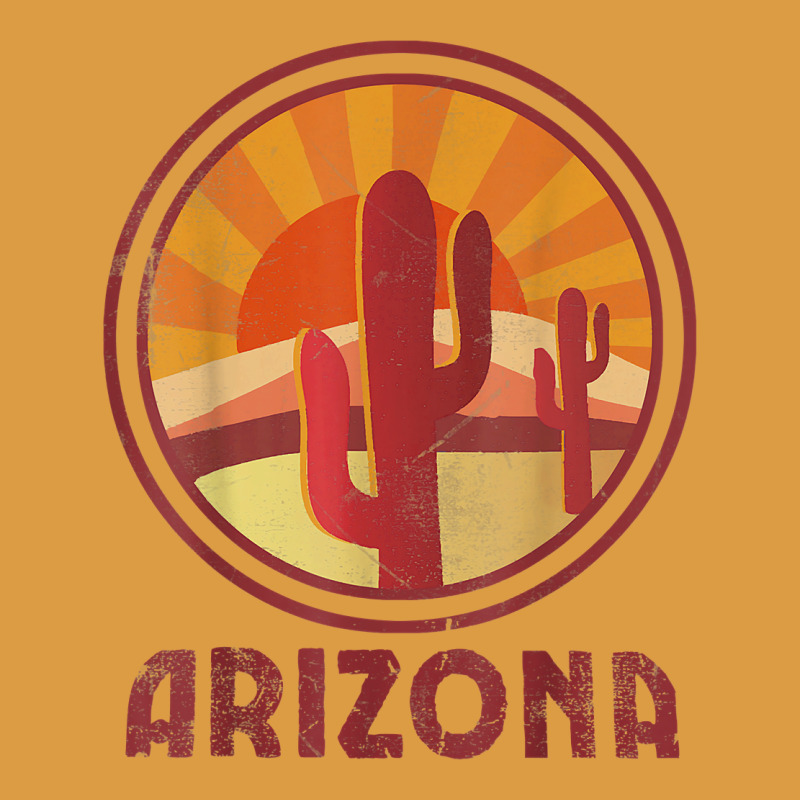 Arizona Cactus Sunset Scene Graphic T Shirt Urban Heavy Tee by linhVisuals | Teevron