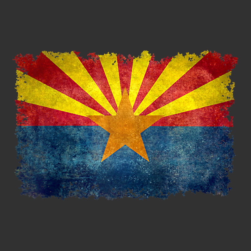 Arizona Flag In Grungy Style Raglan Baseball Tee Urban Heavy Tee by linhVisuals | Teevron