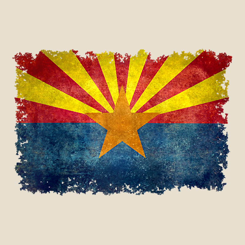 Arizona Flag In Grungy Style Raglan Baseball Tee Urban Heavy Tee by linhVisuals | Teevron