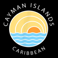 Cayman Islands Retro Colorful Ocean Sunset Palm Tree Novelty Urban Heavy Tee | Teevron