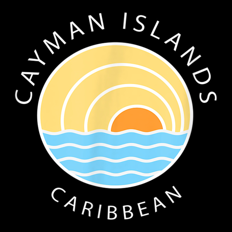 Cayman Islands Retro Colorful Ocean Sunset Palm Tree Novelty Urban Heavy Tee by linhVisuals | Teevron