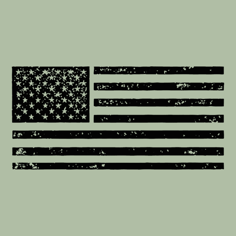 Black American Flag Distressed Effect Minimalist Premium Urban Heavy Tee by linhVisuals | Teevron