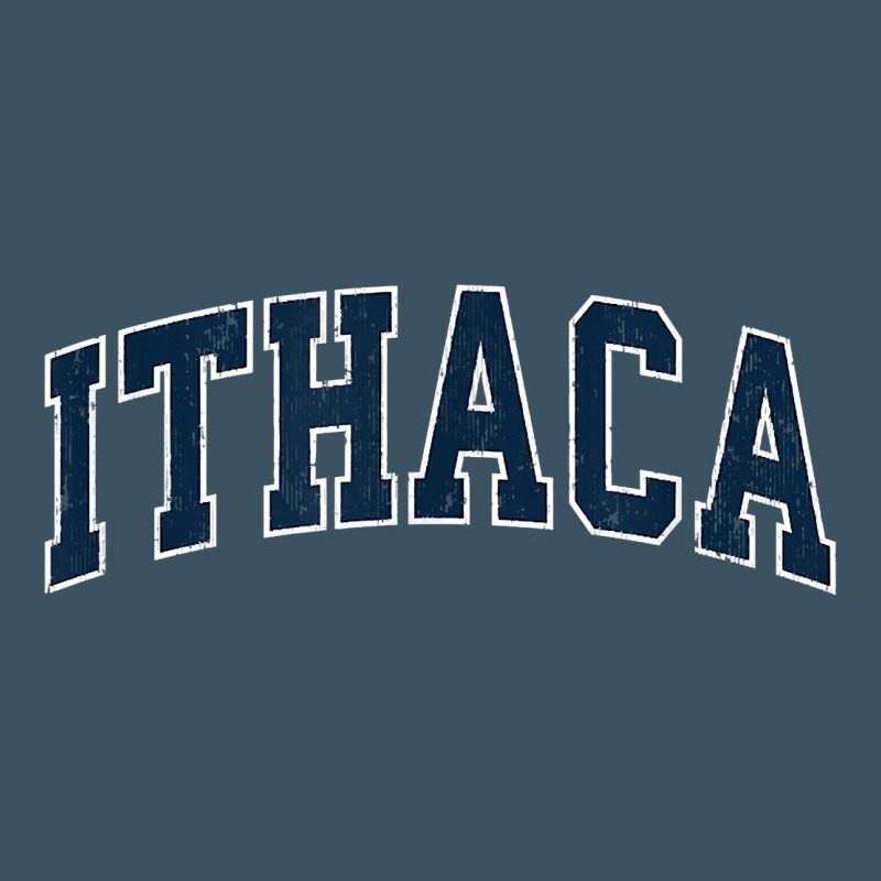 Ithaca New York Ny Vintage Sports Design Navy Design T Shirt Urban Heavy Tee by linhVisuals | Teevron