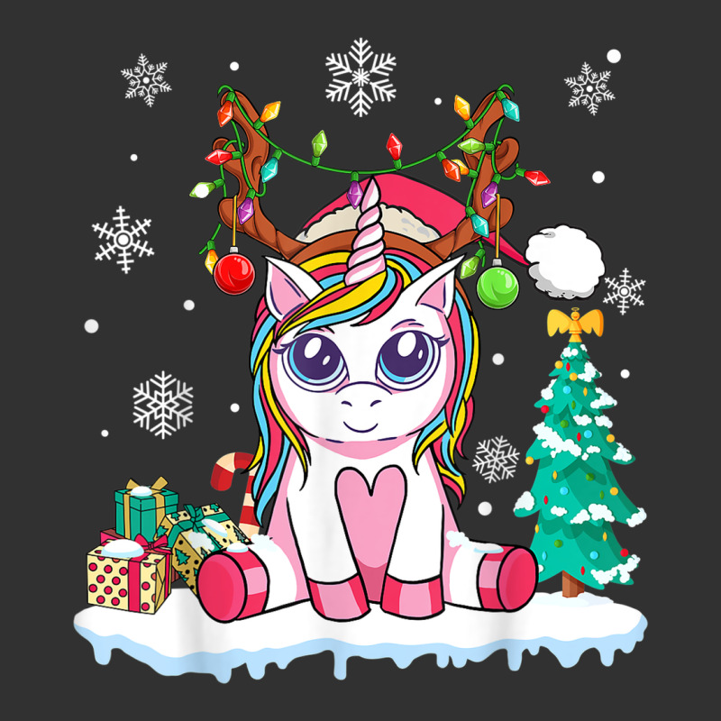 Cute Unicorn Christmas Shirt Kid Girls Women Deer Santa Xmas 1 Urban Heavy Tee by linhVisuals | Teevron