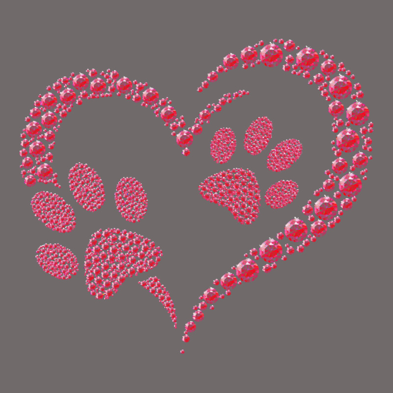 Funny Valentine Day Gift T  Shirt Paw Print Heart Dog Cat Owner Lover Urban Heavy Tee by linhVisuals | Teevron