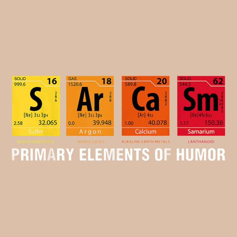 Sarcasm Elements Of Humor Periodic Table Graphic Urban Heavy Tee by linhVisuals | Teevron