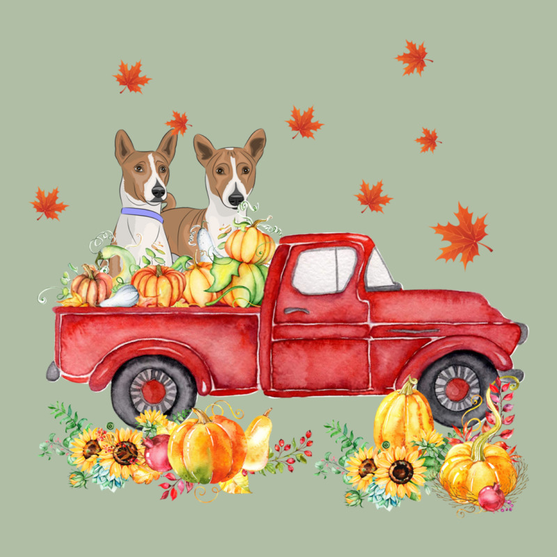 Basenji Pumpkin Truck Fall Leaf Thanksgiving Halloween Urban Heavy Tee by linhVisuals | Teevron
