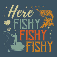 Here Fishy Fishy Fishy Fishing Lovers Gifts Urban Heavy Tee | Teevron
