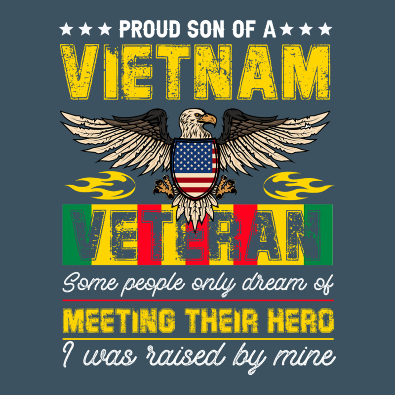Proud Vietnam Veteran Son Gifts Raised By My Hero Veteran Day Urban Heavy Tee by linhVisuals | Teevron