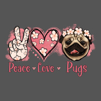 Peace Love Pugs Zipper Hoodie | Teevron