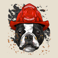 Boston Terrier Firefighter Boston Terrier Dog Lover Premium Urban Heavy Tee | Teevron