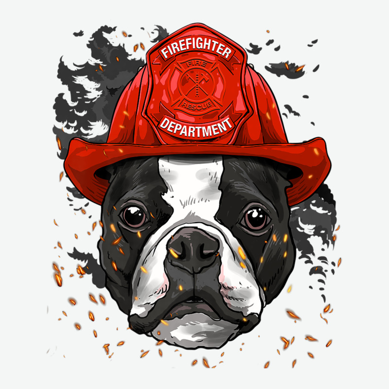 Boston Terrier Firefighter Boston Terrier Dog Lover Premium Urban Heavy Tee by linhVisuals | Teevron