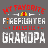 Mens Father's Day My Favorite Firefighter Calls Me Grandpa Premium Urban Heavy Tee | Teevron